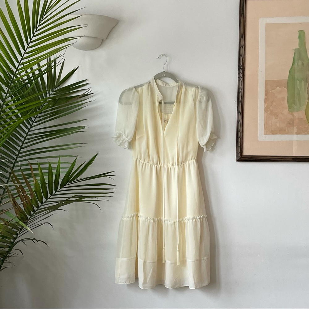 CANDELA White Chiffon Dress (S)